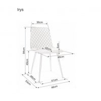 Scaun Tapitat IRYS VELVET Genarom SN Gri / Bluvel 14